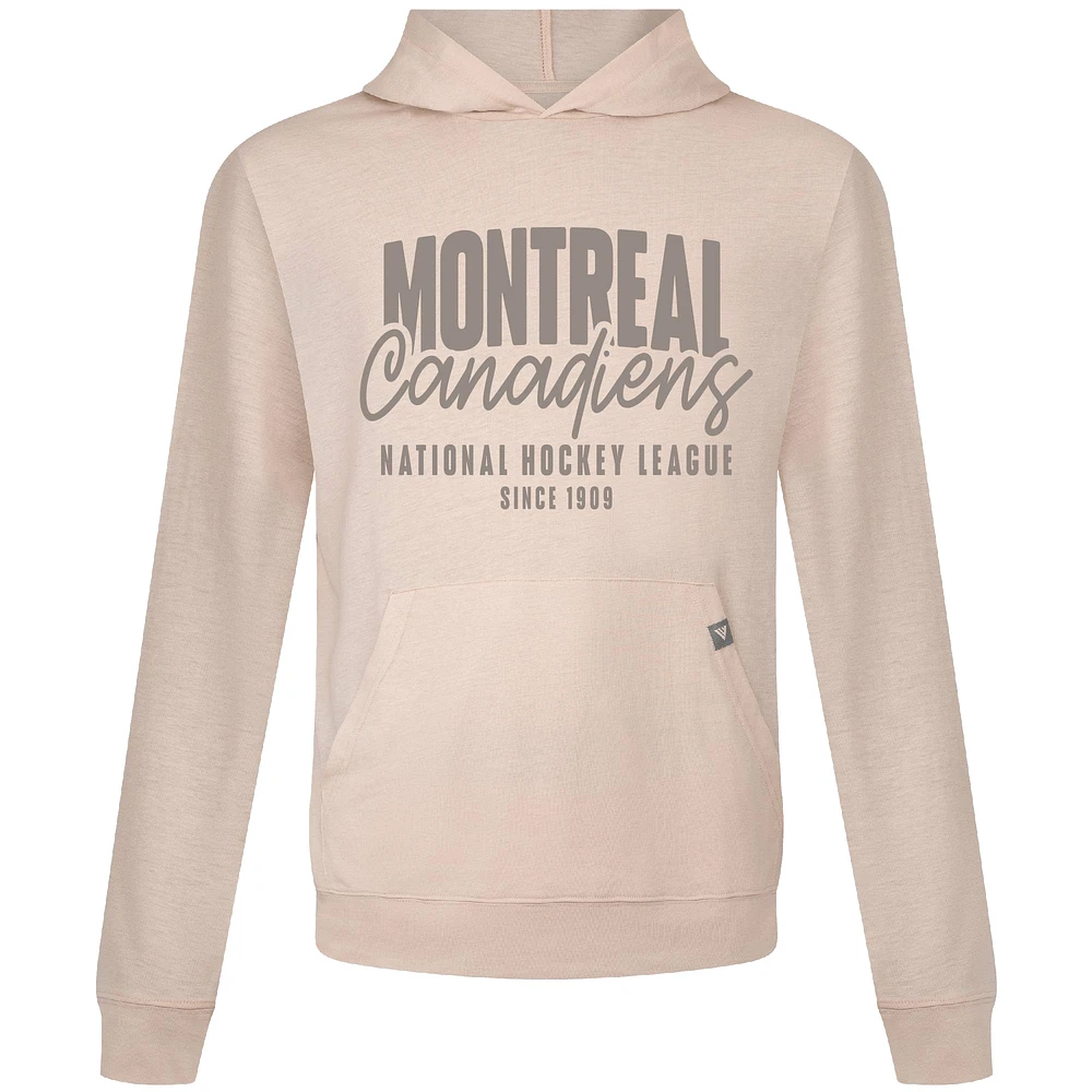 Men's Levelwear Khaki Montreal Canadiens Relay Response Pullover Hoodie