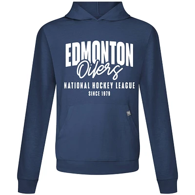 Men's Levelwear Navy Edmonton Oilers Relay Response Pullover Hoodie