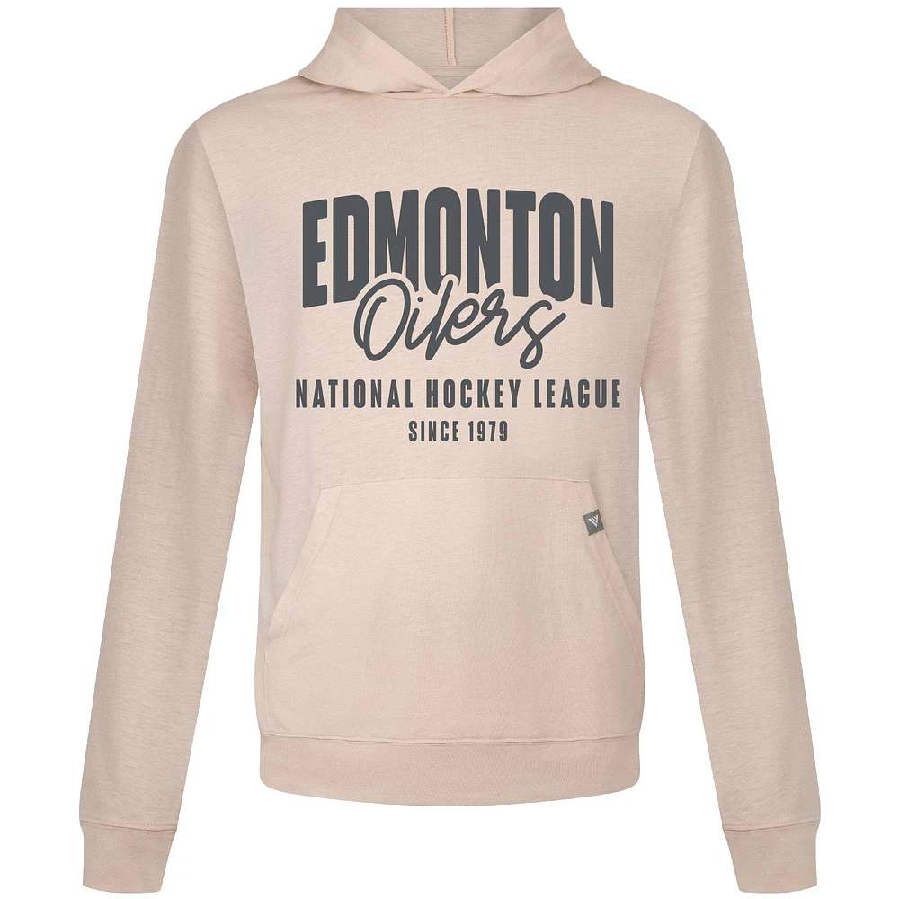 Men's Levelwear Khaki Edmonton Oilers Relay Response Pullover Hoodie