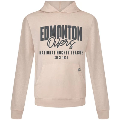 Men's Levelwear Khaki Edmonton Oilers Relay Response Pullover Hoodie