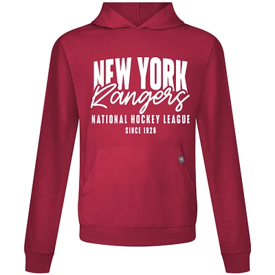 Men's Levelwear Red New York Rangers Relay Response Pullover Hoodie