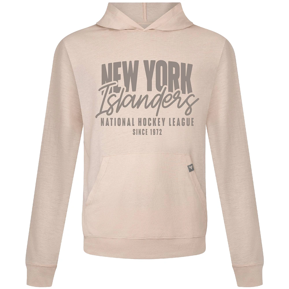 Men's Levelwear Khaki New York Islanders Relay Response Pullover Hoodie