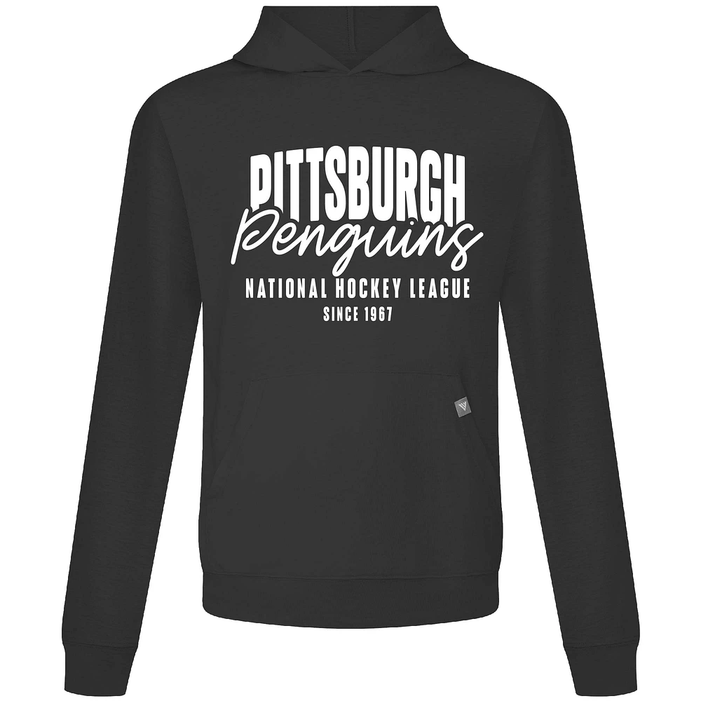 Men's Levelwear Black Pittsburgh Penguins Relay Response Pullover Hoodie