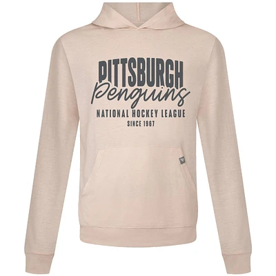 Men's Levelwear Khaki Pittsburgh Penguins Relay Response Pullover Hoodie