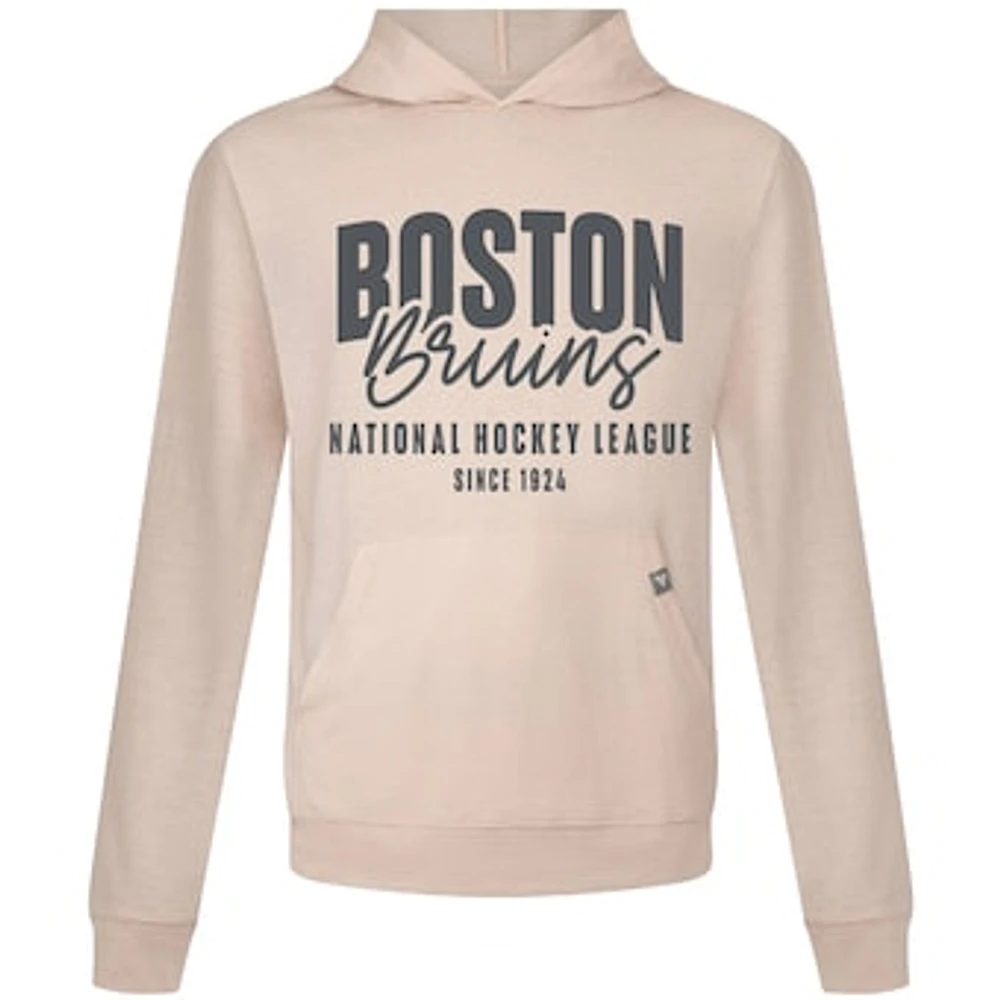Men's Levelwear Khaki Boston Bruins Relay Response Pullover Hoodie