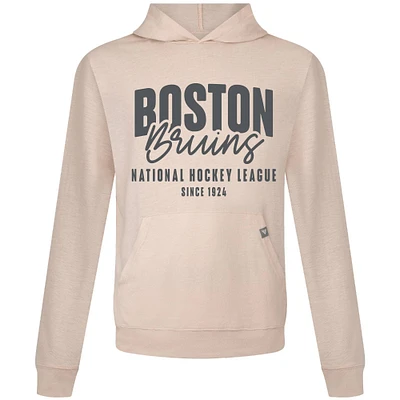 Men's Levelwear Khaki Boston Bruins Relay Response Pullover Hoodie