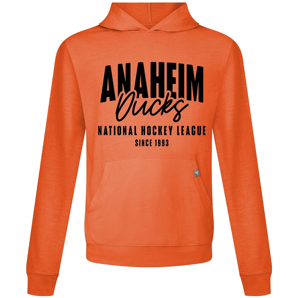 Men's Levelwear Orange Anaheim Ducks Relay Response Pullover Hoodie