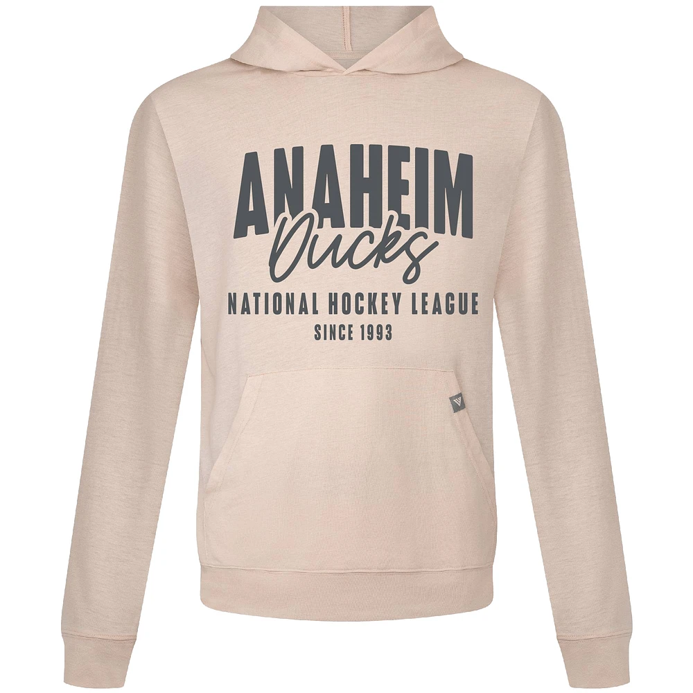 Men's Levelwear Khaki Anaheim Ducks Relay Response Pullover Hoodie