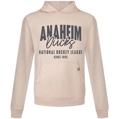 Men's Levelwear Khaki Anaheim Ducks Relay Response Pullover Hoodie