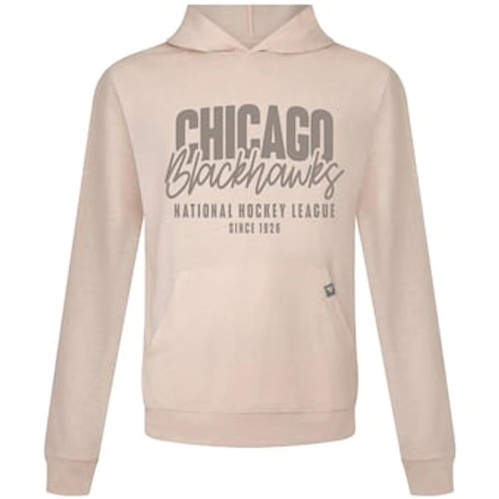 Men's Levelwear Khaki Chicago Blackhawks Relay Response Pullover Hoodie