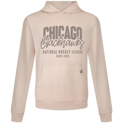 Men's Levelwear Khaki Chicago Blackhawks Relay Response Pullover Hoodie