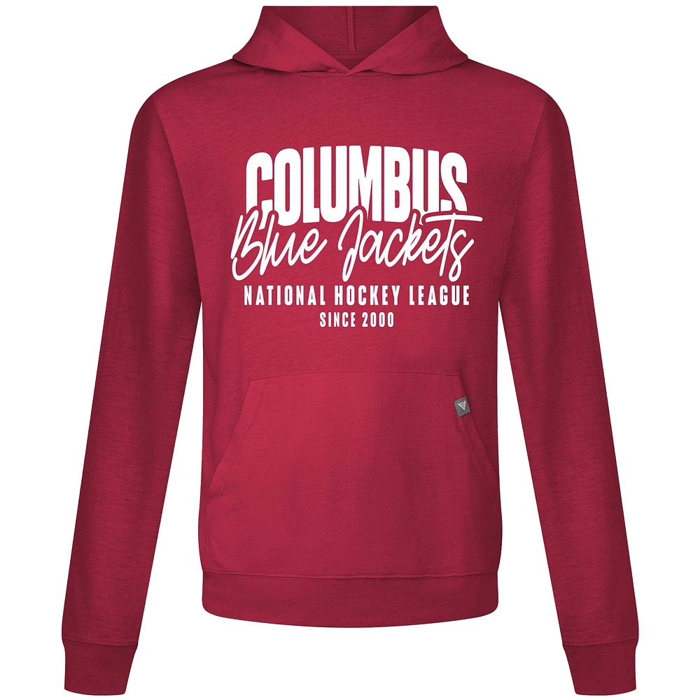 Men's Levelwear Red Columbus Blue Jackets Relay Response Pullover Hoodie