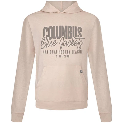 Men's Levelwear Khaki Columbus Blue Jackets Relay Response Pullover Hoodie