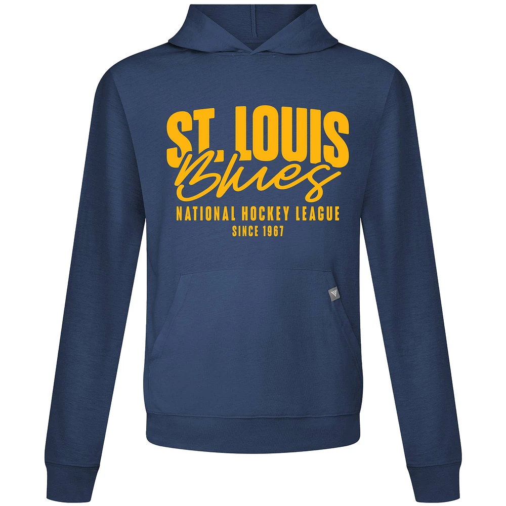 Men's Levelwear Navy St. Louis Blues Relay Response Pullover Hoodie