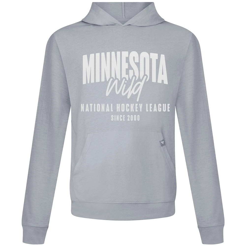 Men's Levelwear Gray Minnesota Wild Relay Response Pullover Hoodie