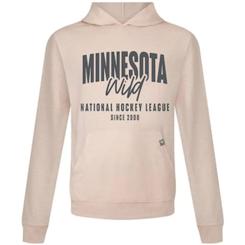 Men's Levelwear Khaki Minnesota Wild Relay Response Pullover Hoodie