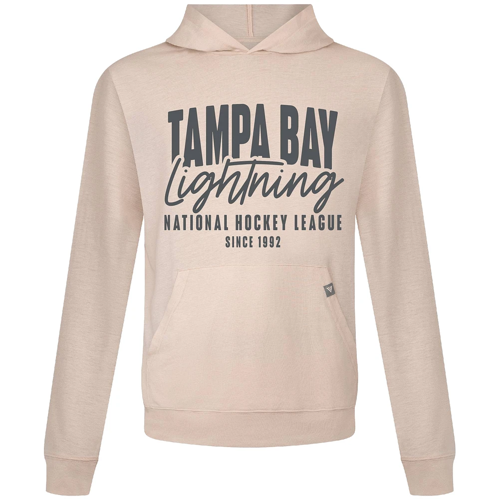 Men's Levelwear Khaki Tampa Bay Lightning Relay Response Pullover Hoodie