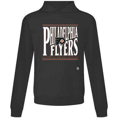 Men's Levelwear Black Philadelphia Flyers Relay Powerhouse Pullover Hoodie
