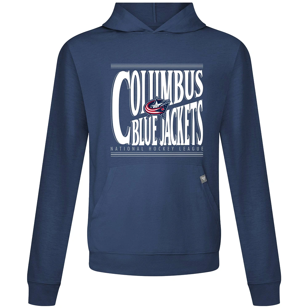 Men's Levelwear Navy Columbus Blue Jackets Relay Powerhouse Pullover Hoodie