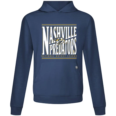 Men's Levelwear Navy Nashville Predators Relay Powerhouse Pullover Hoodie
