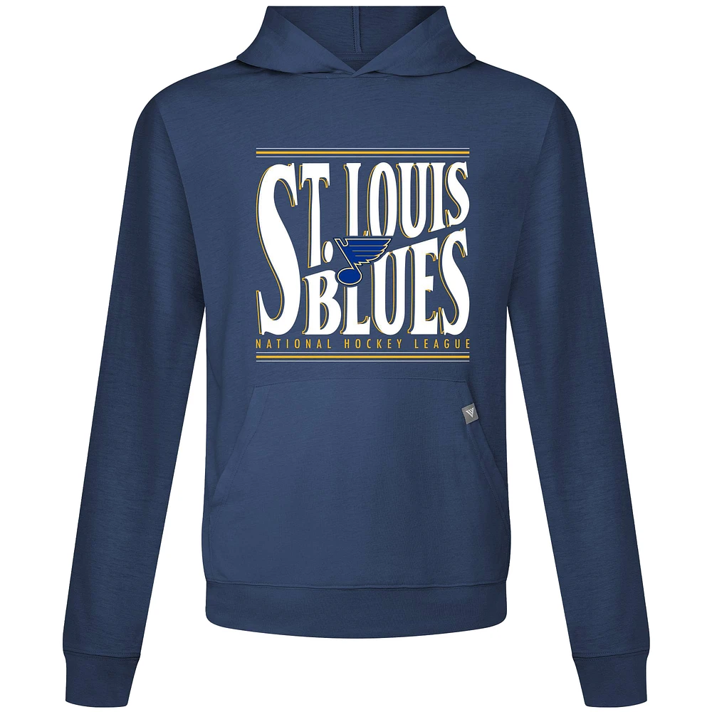 Men's Levelwear Navy St. Louis Blues Relay Powerhouse Pullover Hoodie