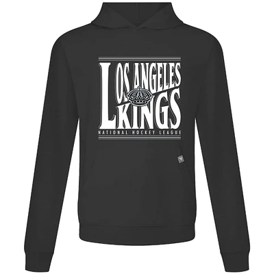 Men's Levelwear Black Los Angeles Kings Relay Powerhouse Pullover Hoodie