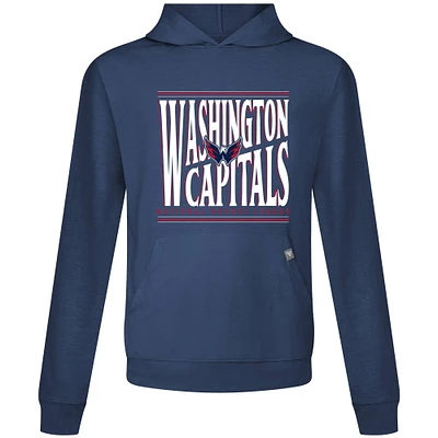 Men's Levelwear Navy Washington Capitals Relay Powerhouse Pullover Hoodie