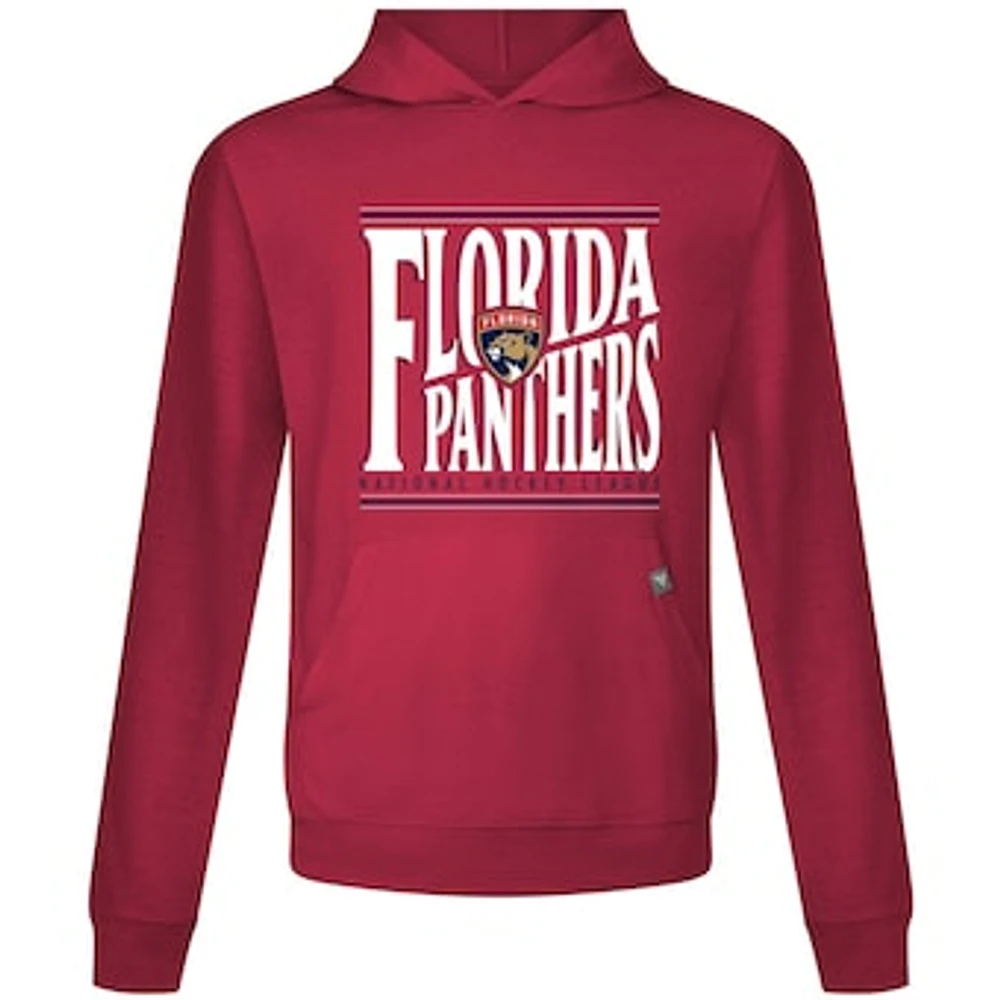 Men's Levelwear Red Florida Panthers Relay Powerhouse Pullover Hoodie