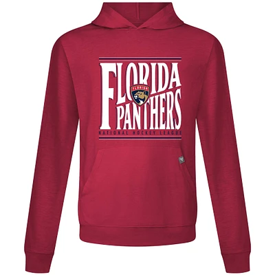 Men's Levelwear Red Florida Panthers Relay Powerhouse Pullover Hoodie