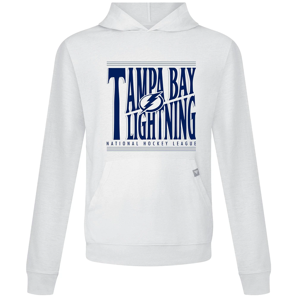 Men's Levelwear White Tampa Bay Lightning Relay Powerhouse Pullover Hoodie