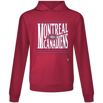Men's Levelwear Red Montreal Canadiens Relay Powerhouse Pullover Hoodie