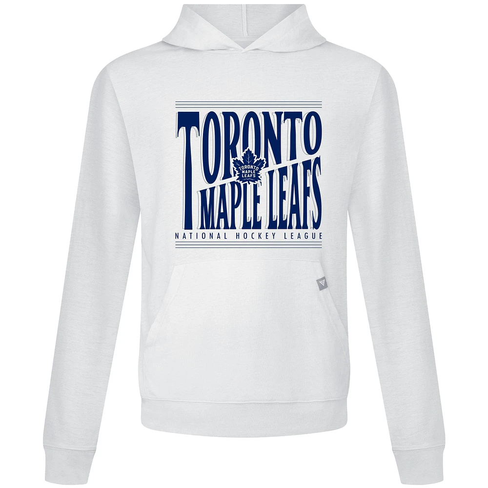 Men's Levelwear White Toronto Maple Leafs Relay Powerhouse Pullover Hoodie