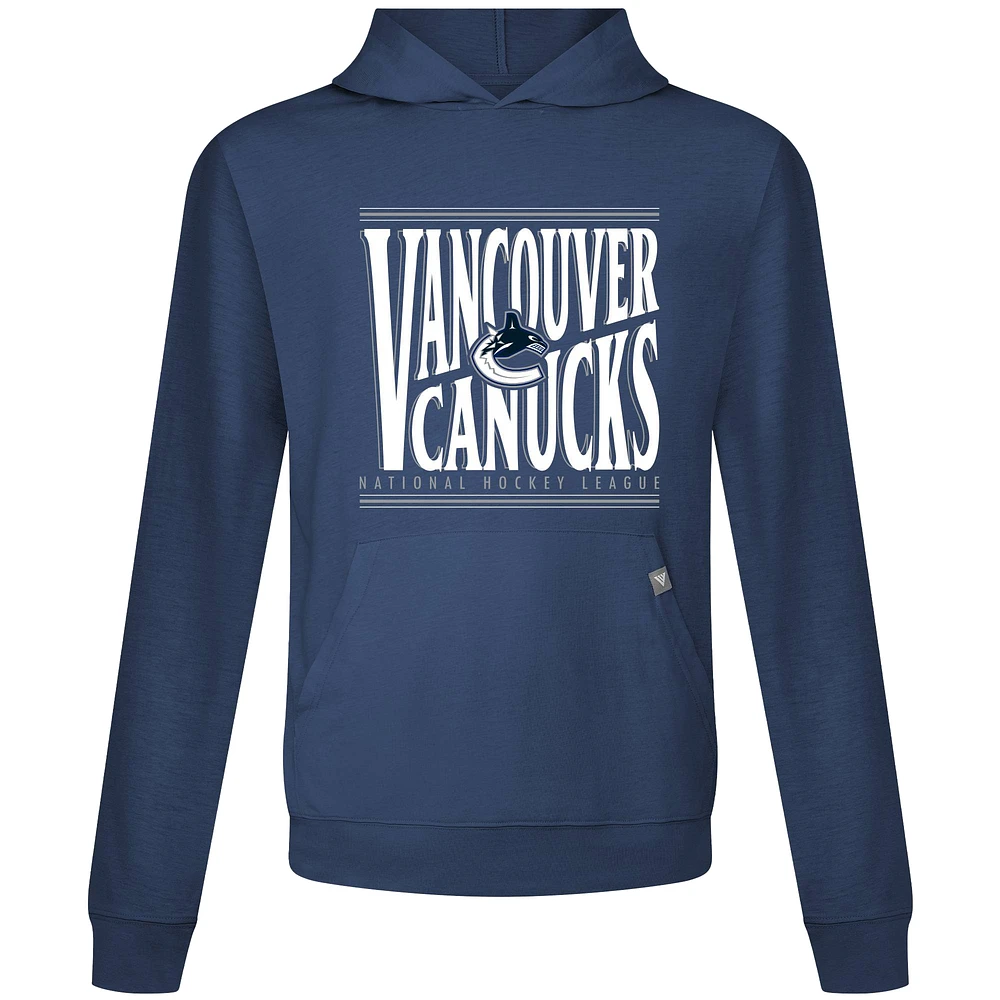 Men's Levelwear Navy Vancouver Canucks Relay Powerhouse Pullover Hoodie