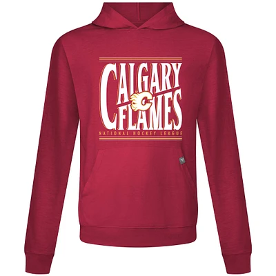 Men's Levelwear Calgary Flames Relay Powerhouse Pullover Hoodie