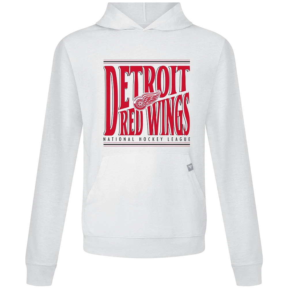 Men's Levelwear White Detroit Red Wings Relay Powerhouse Pullover Hoodie