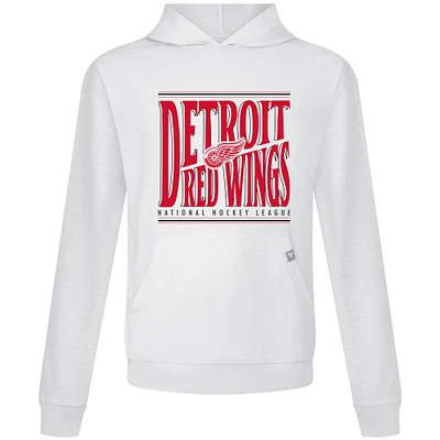 Men's Levelwear White Detroit Red Wings Relay Powerhouse Pullover Hoodie