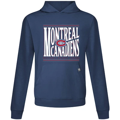 Men's Levelwear Navy Montreal Canadiens Relay Powerhouse Pullover Hoodie
