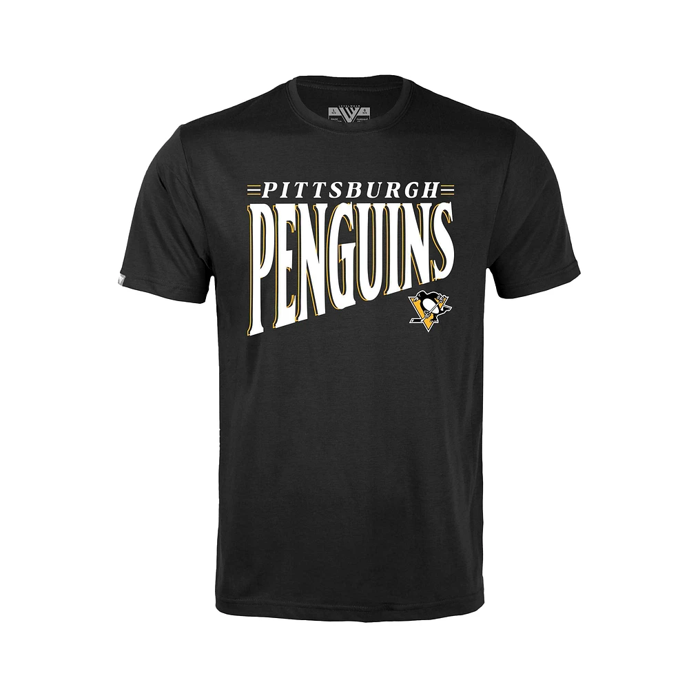 Youth Levelwear Black Pittsburgh Penguins Little Richmond Tally T-Shirt