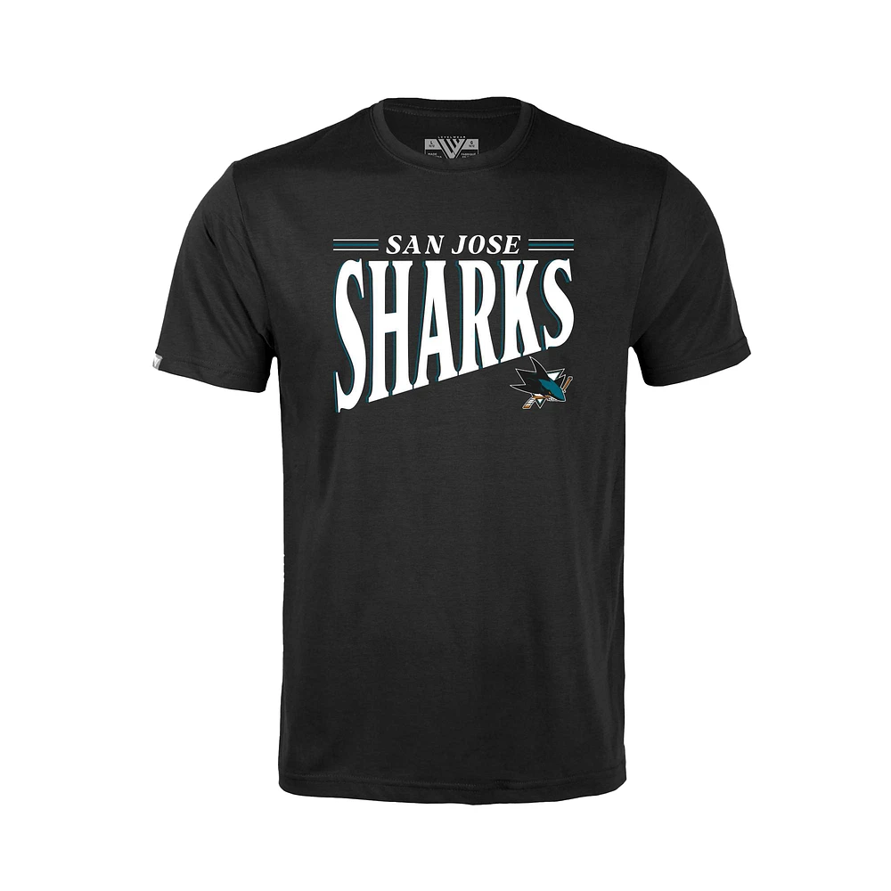 Youth Levelwear Black San Jose Sharks Little Richmond Tally T-Shirt