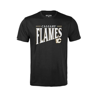 Youth Levelwear Black Calgary Flames Little Richmond Tally T-Shirt