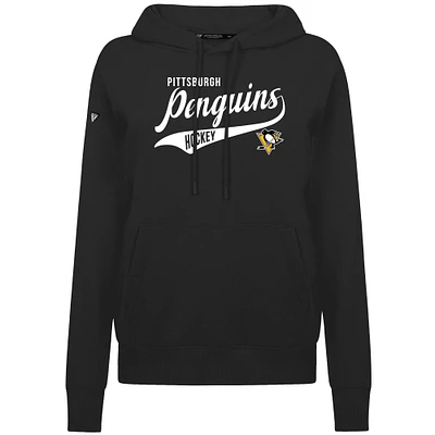 Women's Levelwear Black Pittsburgh Penguins Adorn Glide Pullover Hoodie