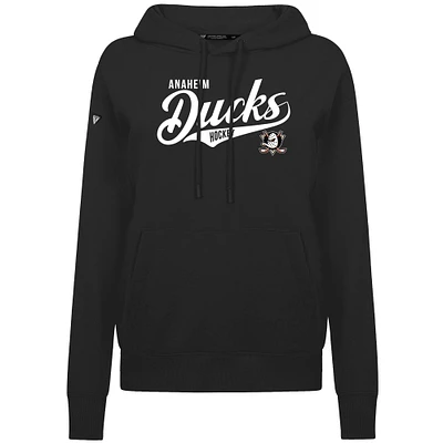 Women's Levelwear Black Anaheim Ducks Adorn Glide Pullover Hoodie
