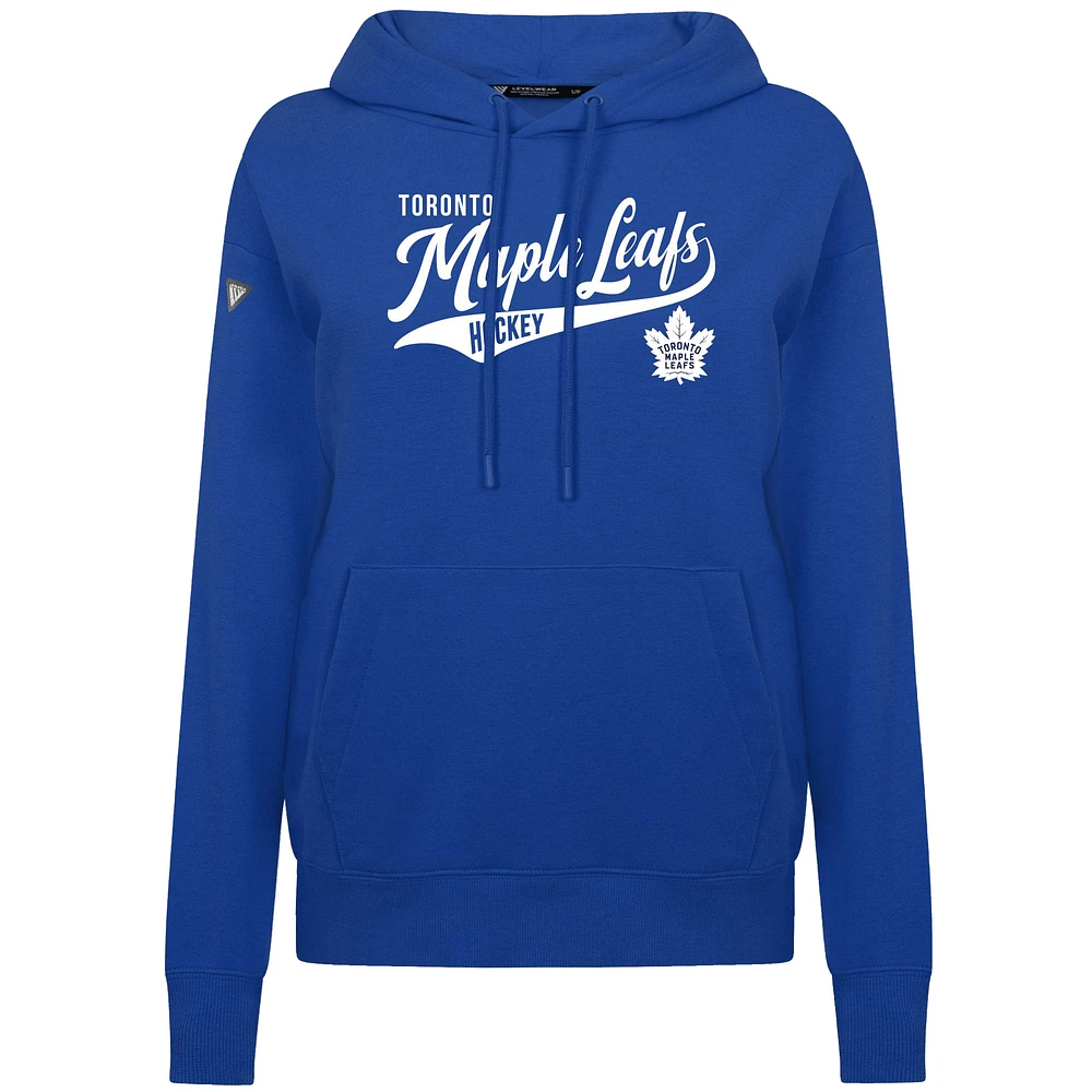 Women's Levelwear Royal Toronto Maple Leafs Adorn Glide Pullover Hoodie