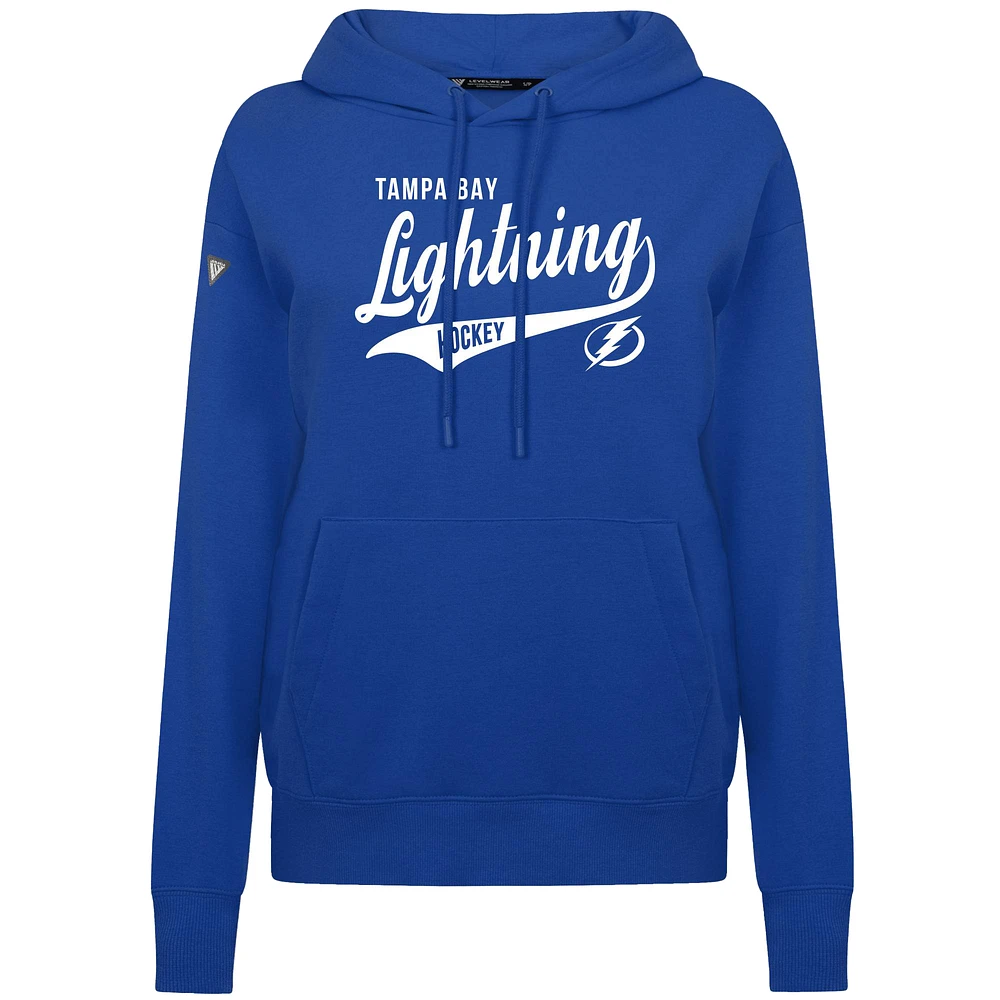 Women's Levelwear Royal Tampa Bay Lightning Adorn Glide Pullover Hoodie