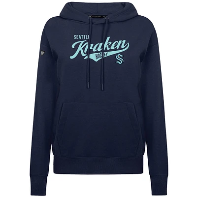 Women's Levelwear Deep Sea Blue Seattle Kraken Adorn Glide Pullover Hoodie