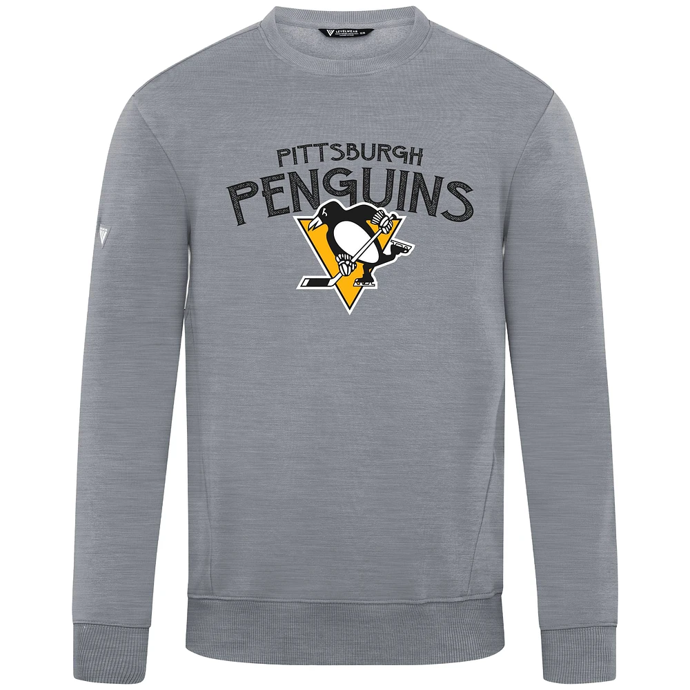Men's Levelwear Gray Pittsburgh Penguins Zane Mission Sweatshirt