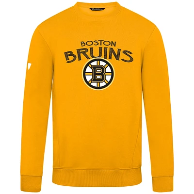 Men's Levelwear Gold Boston Bruins Zane Mission Sweatshirt
