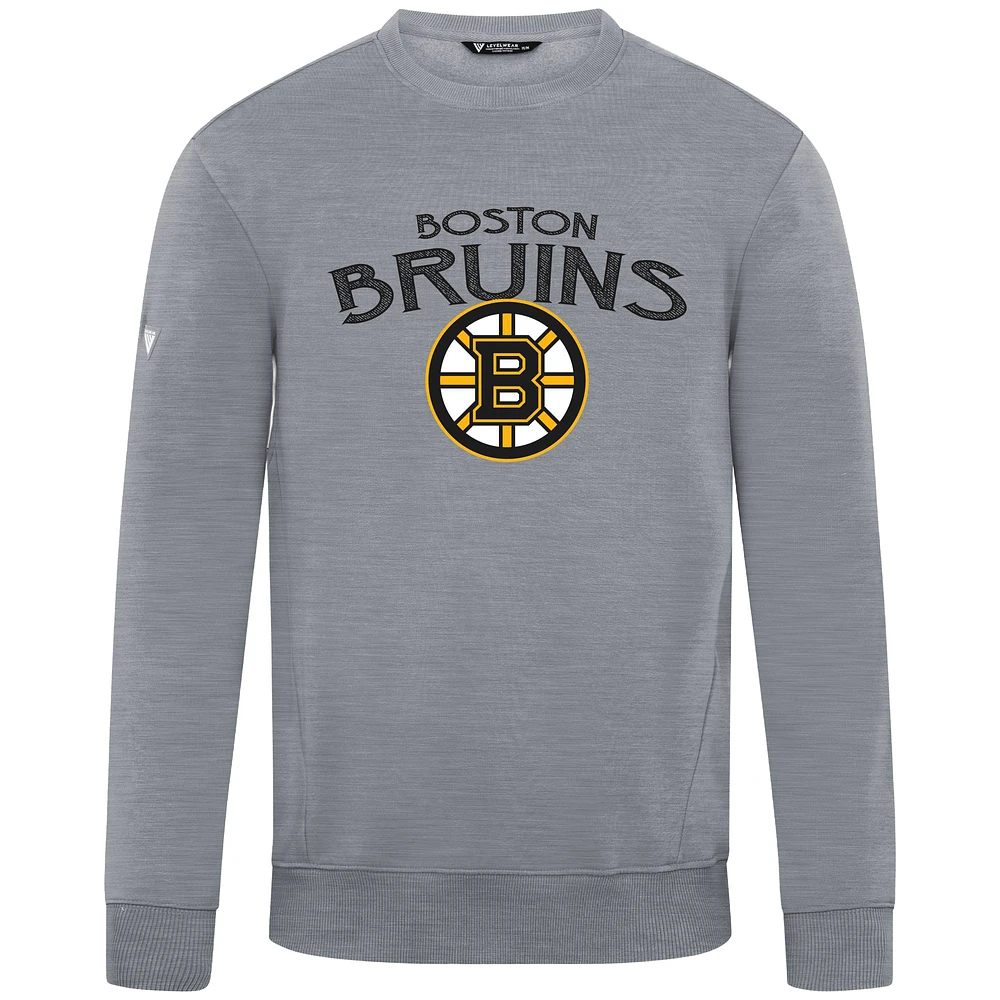 Men's Levelwear Gray Boston Bruins Zane Mission Sweatshirt