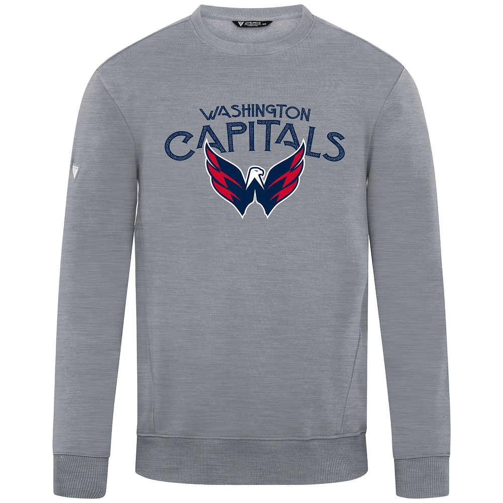 Men's Levelwear Gray Washington Capitals Zane Mission Sweatshirt