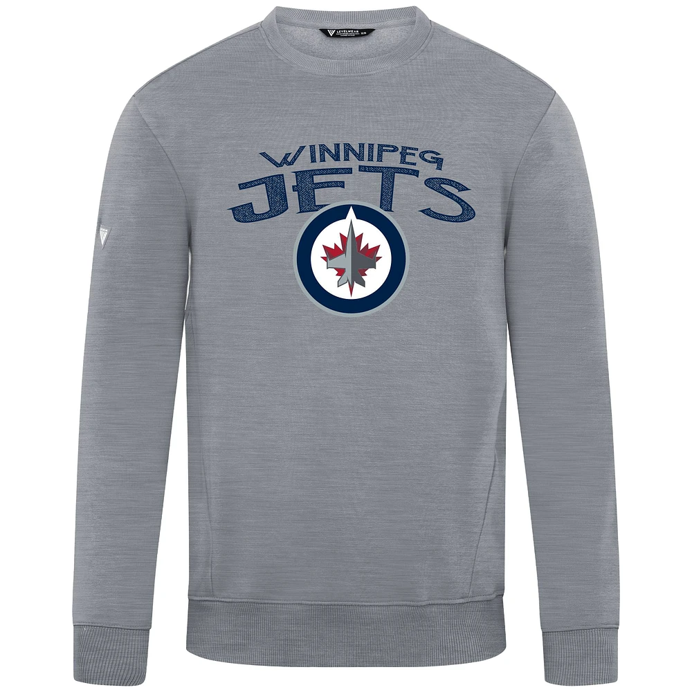 Men's Levelwear Gray Winnipeg Jets Zane Mission Sweatshirt